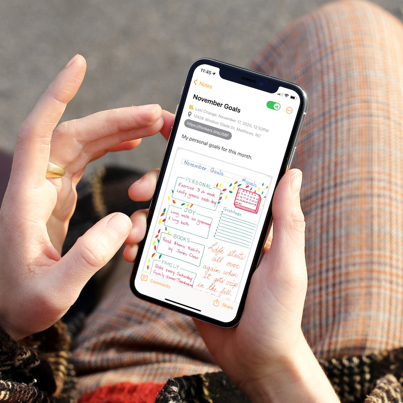 Bullet Journals are a great way to plan out your life goals. But what happens if you loose your journal? The THINKERS App makes it easy to capture and organize your journal pages on your phone - making it easy to refer to them when you are on the go.